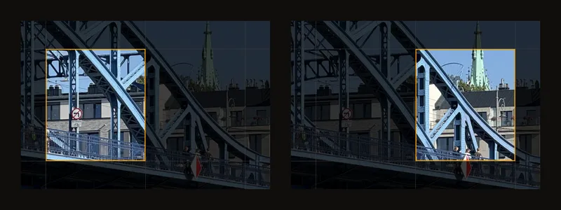 Two close-ups of the same blue bridge: cell C2 focused on the left, then neighboring cell D2 on the right