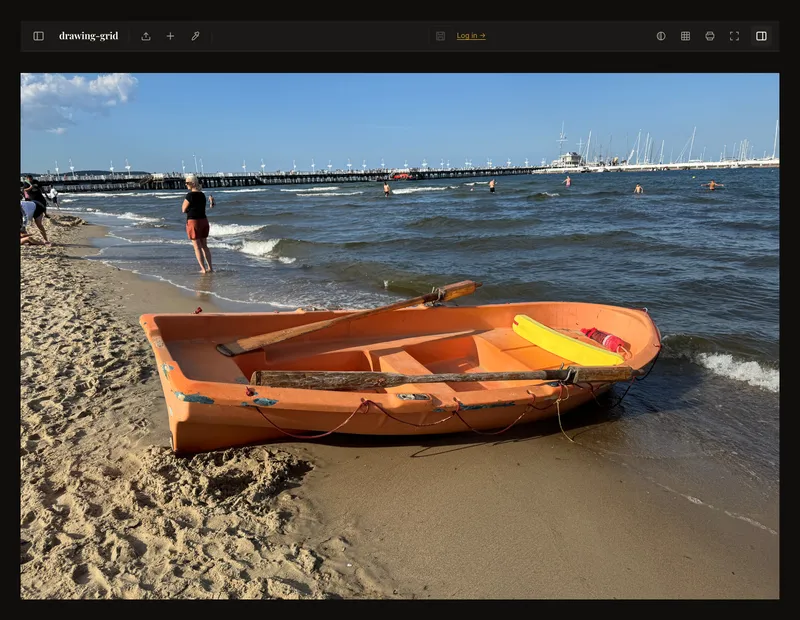 An orange boat reference open in the editor without an account save