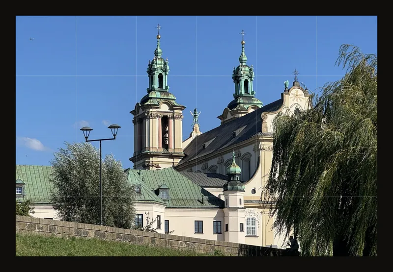 Digital assembly of nine exported PDF tiles into a 60 by 40 cm church reference